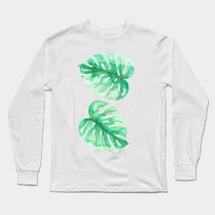 Monstera leaves Long Sleeve T-Shirt